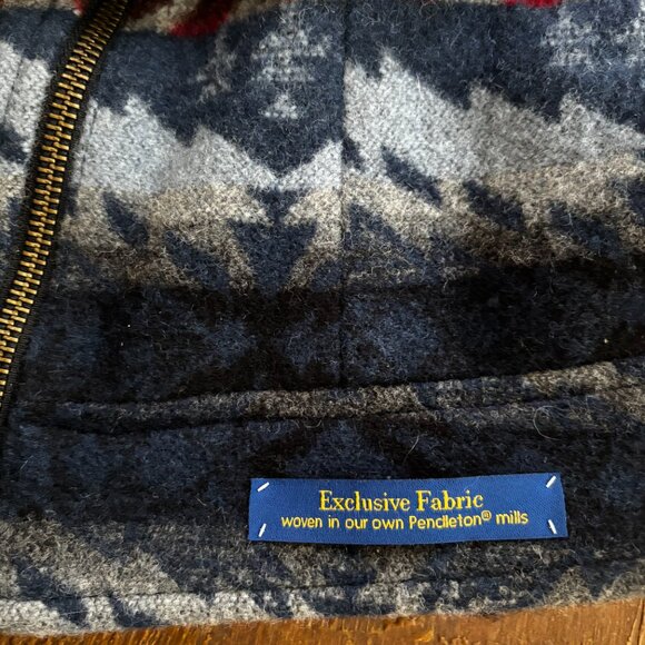 Vintage Pendleton Wool Vest Size Small Southwest Navajo Belted Zip Virgin Wool - Picture 6 of 9